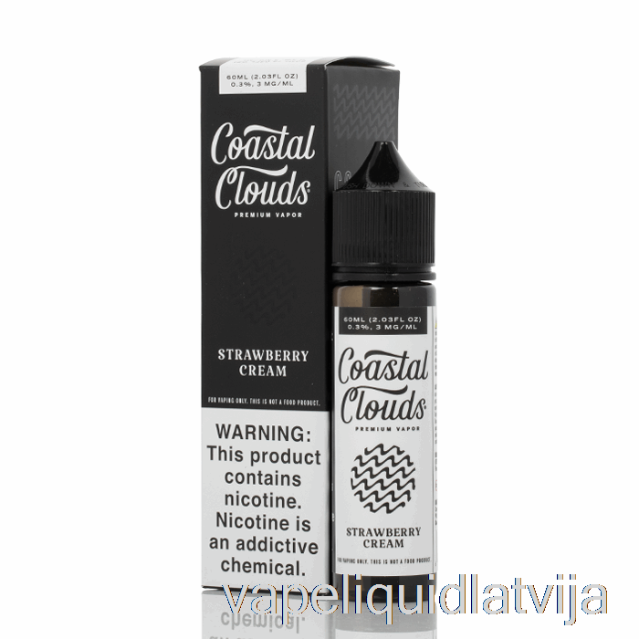 Zemeņu Krēms - Piekrastes Mākoņi Co. - 60 Ml 0mg Vape šķidruma